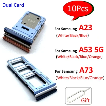 10Pcs/הרבה，המקורי הכפול כרטיס ה-SIM כרטיס שבב חריץ מגירת כרטיס SD מגש בעל מתאם אביזרים לסמסונג גלקסי A23 A53 5G A73