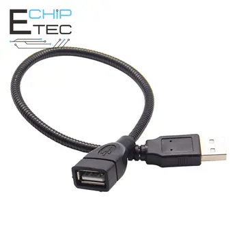 1PCS/3PCS מאריך USB כבל אור LED מאוורר כוח מתאם זכר אוטובוס מתכת צינור העברת נתונים 4 נחושת כבל