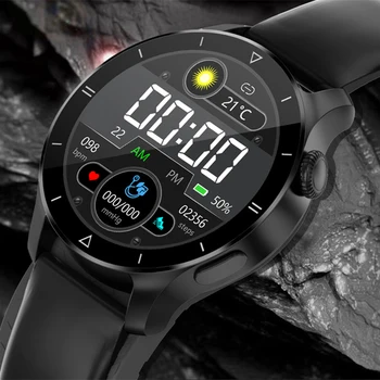 2022New שעון חכם גברים לחץ דם קצב לב, טמפרטורת גוף ניטור IP68, עמיד למים ספורט SmartWatch עבור Huawei Xiaomi