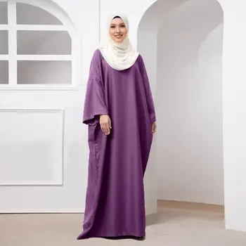 2023 הרמדאן המוסלמי נשים חיג ' אב שמלה ארוכה שיק Abaya דובאי, טורקיה האסלאם בגדים Kaftan החלוק Abayat שחור/כחול/ירוק/ורוד
