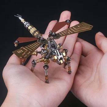 3D מתכת שפירית מודל DIY מכני גמל שלמה חרקים הרכבה קיט חיות, פאזלים, צעצועים לילדים מתנות לילדים