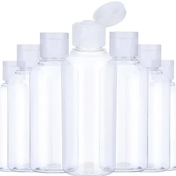 50Pcs 10-120ml פלסטיק PET מכסה פליפ בקבוק קרם הסיטוניים ברור קוסמטיים דוגמת מיכל מיני נסיעות למלא צלוחיות נוזלי הבקבוק