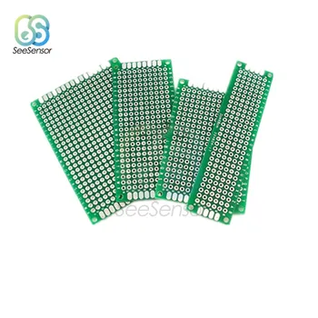 5Pcs צד כפול פח מצופה אוניברסלי לוח להגדיר טיפוס PCB מודול משומרת סיבי זכוכית קרש חיתוך עבור Arduino 5x7 4x6 3x7 2x8cm