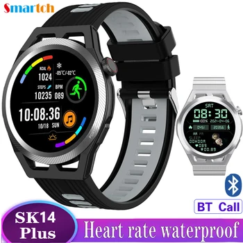 AI הקול SK14 פלוס, שעון חכם השן הכחולה לקרוא Smartwatch לישון כושר גשש לחץ דם חמצן Heartrate לפקח על הצמיד