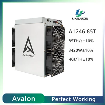 Bitcoin אבלון כורה Avalon החדש A1246 85T SHA-256 ASIC מסלקת הנייר BTC Bitcoin כורה במלאי