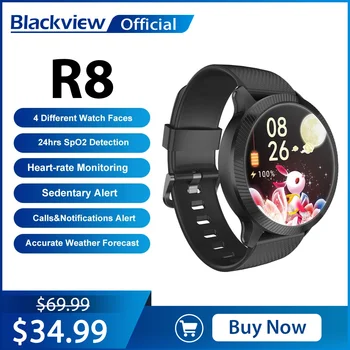 Blackview 2022 שעון חכם R8 קצב הלב החמצן בדם הבריאות ניטור Smartwatch עבור נשים גברים כושר אנדרואיד IOS