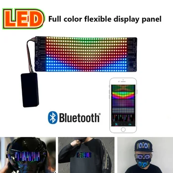 Fullcolor גמיש LED מסך תצוגה 12x36 פיקסל 2121 RGB מטריקס לוח אפליקציה Bluetooth שליטה כובע משקפיים DIY אביזרים אלקטרוניים