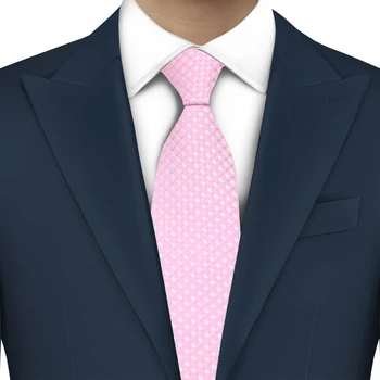 LYL 8CM ורוד גיאומטריות נקודות לקשור אורחת בחתונה, מתנה בלעדית של גברים קשרים עסקיים אופנה עניבת משי אביזרים ג ' נטלמן