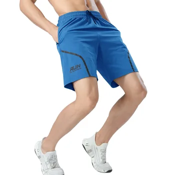 Mens מכון כושר קצרים פיתוח גוף, ריצה אימון זכר מכנסיים קצרים מכנסיים ספורט לרוץ לנשימה מהירה ייבוש רשת טריינינג