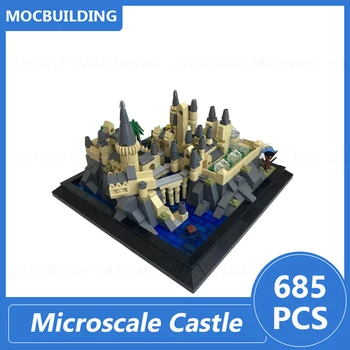 Microscale הטירה מודל Moc אבני הבניין Diy להרכיב לבנים אדריכלות יצירתית חינוכית לילדים צעצועים ילד מתנות 685PCS
