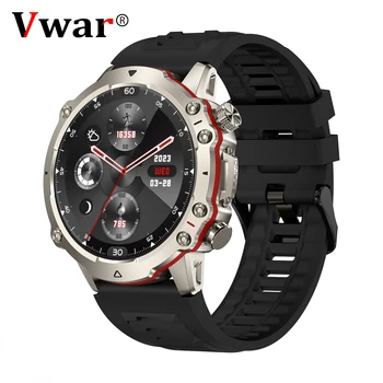 Vwar בז אולטרה שעון חכם עם 4 כפתורים 1.52 אינץ מסך עמיד למים מחוספס Smartwatch 100+ ספורט אופני כושר שעונים 2023