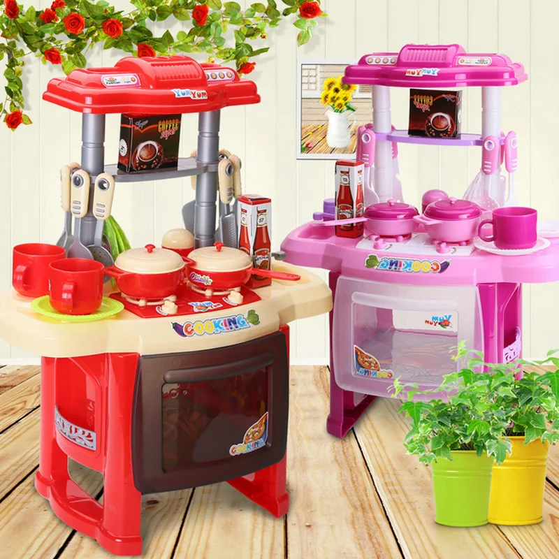 2021 ילדים חדשים המטבח מוגדר ילדים מטבח, צעצועים LargeSimulation דגם צבעוני לשחק צעצוע חינוכי עבור ילדה תינוק