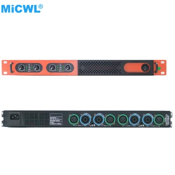 אותנטי MiCWL 4 ערוצים דיגיטליים מגבר כוח 7000W שיא הבמה הבית די. ג ' יי קריוקי 4x650 וואט רמקול AMP Rack 1U עיצוב