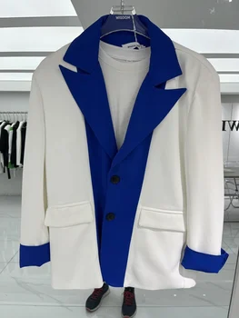 האופנה גברים של Q04516 המעיל, הז ' קט 2023 יוקרה קרקס עיצוב סגנון המפלגה ללבוש.