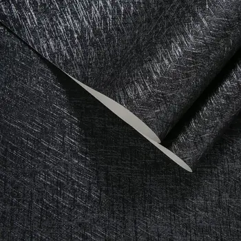 הנורדית המודרנית שחור מרקם משי טפט חי בחדר השינה מעונות רקע שיפוץ רגיל צבע הקיר גליל נייר