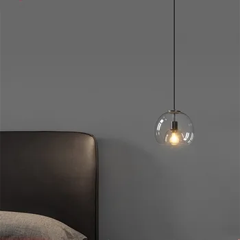 חדר השינה ליד המיטה מנורה מודרנית פשוטה יצירתי אור יוקרה השינה חדר האוכל מנורת תקרה מנורת הלילה קטנה נברשת