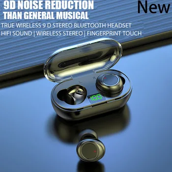 חדש, Y50 ProTWS Bluetooth אלחוטית לאוזניות בקרת מגע 9D סטריאו אוזניות מיקרופון תנועה אוזניות עמיד למים LED PK Y30 V8