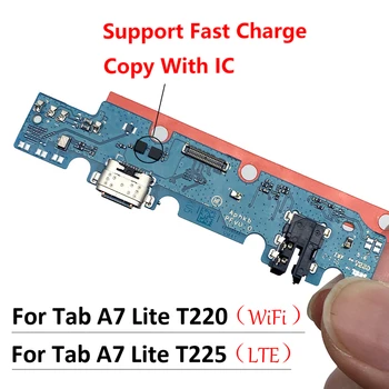 חדשות לסמסונג Galaxy Tab A7 לייט 220 T225 SM-T225 SM-220 USB לטעינה יציאת מיקרופון מחבר מזח לוח להגמיש כבלים