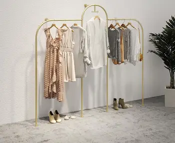 חנות בגדים rack תצוגת קיר רצפה הנוסחה של נשים מדף מיוחד קולב