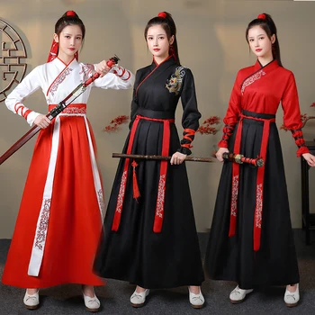 מזרחי הגברת hanfu בסגנון סיני מסורתי התחפושת חולצה קרדיגן סמוראי תחפושות קוספליי יפני וקוריאני החלוק השמלה