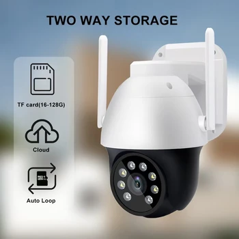 מיני אלחוטית 360 PTZ הביתה מצלמה 3MP/5 מגה פיקסל 1.5 אינץ ' בצבע מלא חיצוני ראיית לילה אבטחה בבית מצלמות מעקב