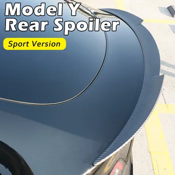 מכונית ספורט גרסה האחורי הזנב כנף המטען ספוילר החיצוני קישוט שונה גוף הערכה עבור טסלה מודל Y סיבי פחמן 2019-2022