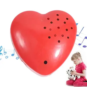 מקליט קול עבור ממולא בצורת לב לצריבה כפתורים לילדים 30 שניות מיני מקליט קול קול תיבת בשביל ממולאים.