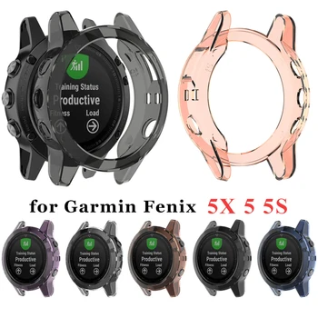 מקרה TPU עבור Garmin Fenix 5X 5 5 פלוס מגן רך TPU להגן על מעטפת סלים לצפות מגן Case כיסוי רצועת שעון אביזרים