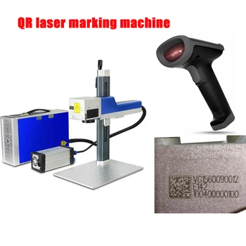 נייד 20W לוגו Qr קוד מדפסת ווהאן לייזר לייזר לסימון וחריטה Machinemarking המכונה