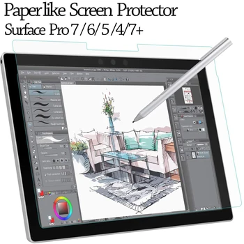 ציור Paperlike מגן מסך עבור Microsoft Surface Pro 7 6 5 4 7+ אביזרים כמו נייר סרט Surface Pro 7 מט רך זכוכית הספר נייד השטח Pro7