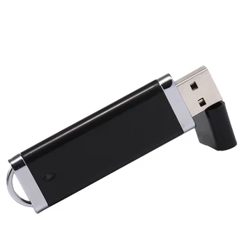 קל משקל ונייד, כונני הבזק מסוג USB אמיתי קיבולת כונן עט שחור מקל זיכרון 64GB/32GB/16GB/8GB/4G עם מפתח שרשרת, דיסק U