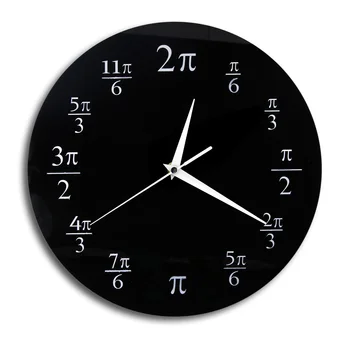 שני גדלים פי שעון קיר מבחן במתמטיקה הגדולות שעונים חנונית בכיתה עיצוב הבית עבור חובבי מתמטיקה קיר שעון Duvar Saat
