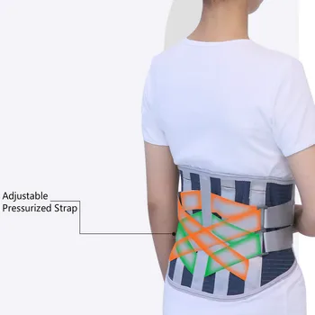 תמיכה המותני חגורת חימום עצמי מגנטי אורטופדי לגב תמיכה המותניים מתכווננת מאמן החגורה הקלה בכאב של עמוד השדרה ישר.